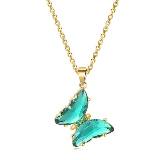 Nilu's Collection Rose Gold Plated Stylish Butterfly Jewellery Necklace Set for Women, Birthday Gift for girls and women Anniversary Gift for Wife - Image 3