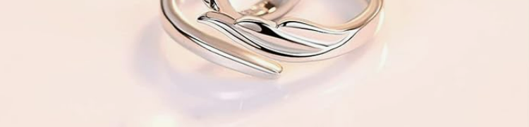 Fashion Frill Delicate Rings For Women Crystal Silver Plated Heart Design Adjustable Silver Ring Finger Couple Ring For Women Girls Men Boys Rings Wife Girlfriend Valentine - Image 3
